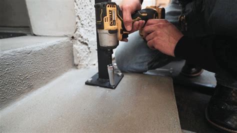 How to Install a Single-Post Handrail into Concrete Steps - YouTube