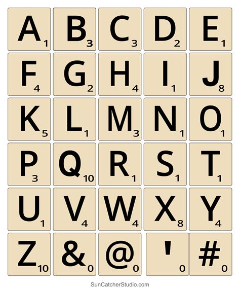 Free Printable Scrabble Tiles | Rossy Printable