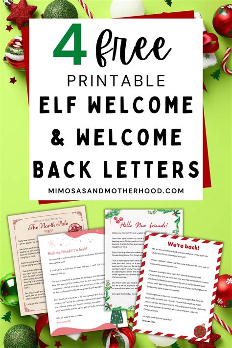 Free Printable Elf on the Shelf Arrival and Welcome Letters