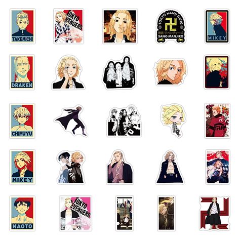 Buy 100pcs Tokyo Revengers Vinyl Waterproof Stickers for Laptop ...