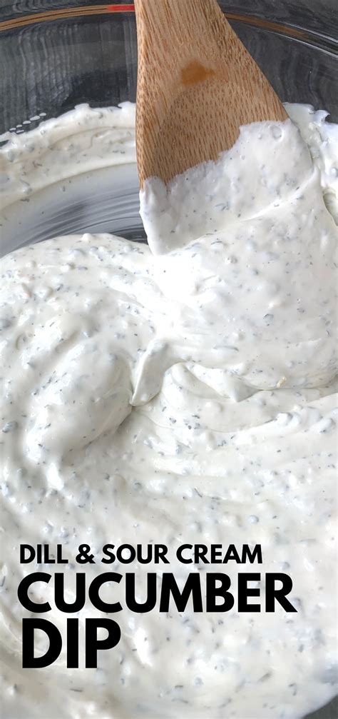 Dill & Sour Cream Cucumber Dip | Creamed cucumbers, Sour cream ...