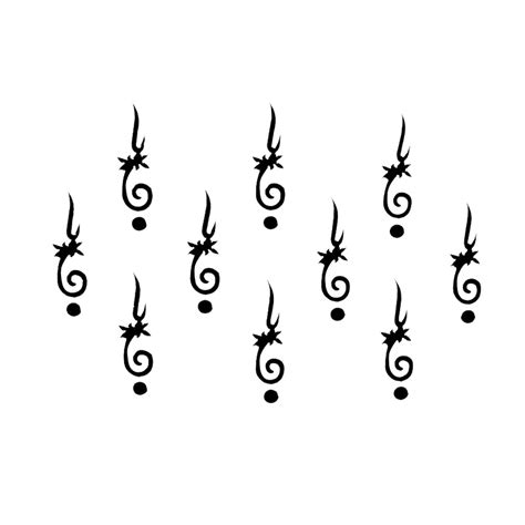 Comet Busters Beautiful Black Fancy Bindis (15mm) (BIN144)