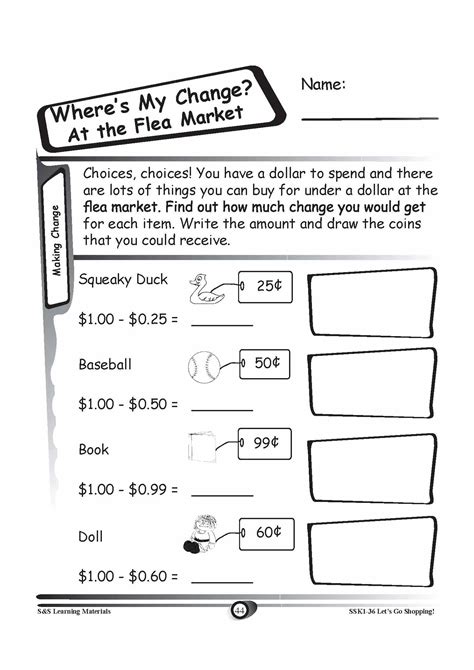 Making Change Worksheets | Money math worksheets, Money math ...