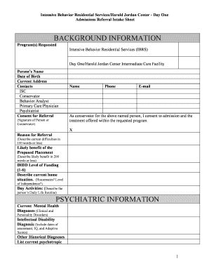 Harold Jordan Center - Fill Online, Printable, Fillable, Blank | pdfFiller