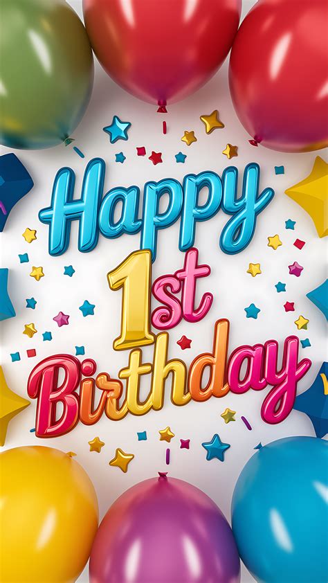 Free Download Happy 1st Birthday