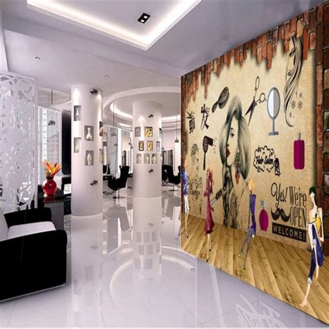 Avikalp Exclusive AWZ0387 3D Wallpaper Hair Salon Beauty Salon Hairdre ...