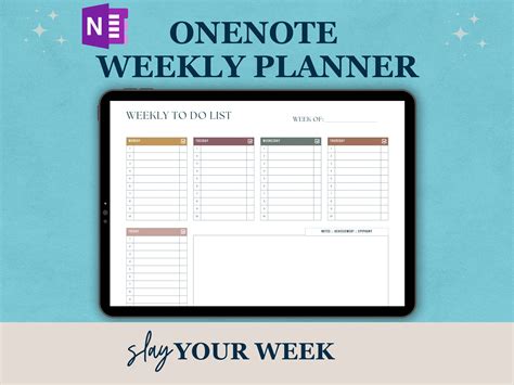 OneNote Weekly Planner 的图像结果