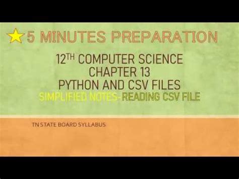 Image result for 12th Standard CS Chapter 13 CSV Program