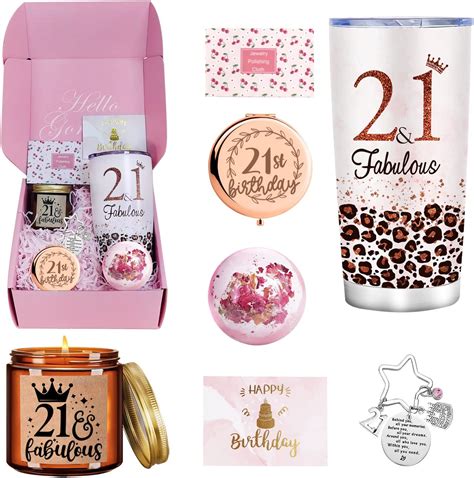 Amazon.com: 21st Birthday Gifts for Her, Unique Birthday Gift Basket ...
