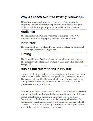Image result for Federal Resume Writing Tutorial