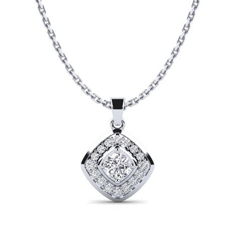 Order Women's Pendant Occupant in Round cut 0.16 Carat 14k White Gold ...