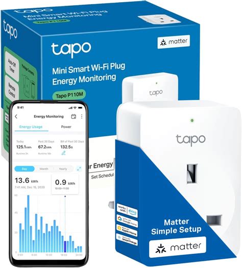 Tapo P110M Smart Plug, WiFi Plug, Energy Monitoring, Electricity Usage ...