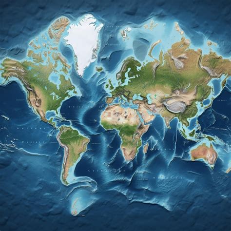 Map of World with Oceans 的图像结果
