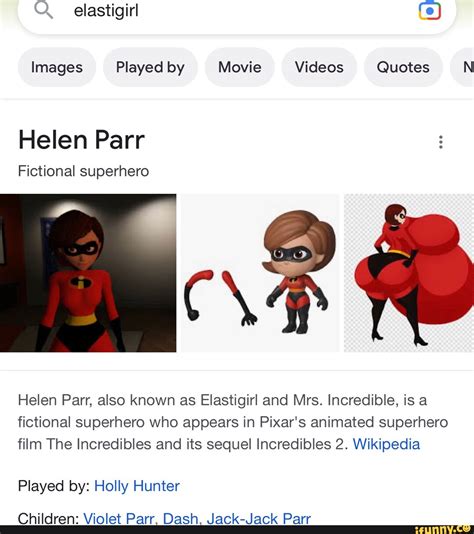 I elastigirl (e) Images Played by Movie Videos Quotes Helen Parr ...
