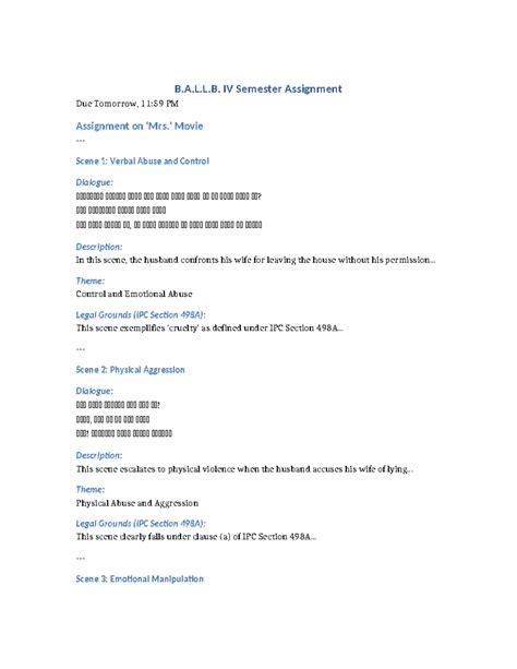 Ballb IV Semester Assignment - B.A.L.L. IV Semester Assignment Due ...