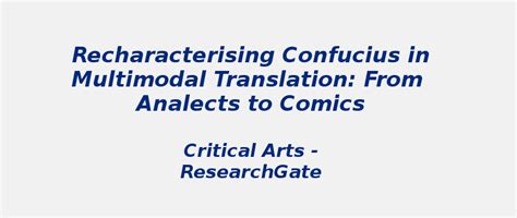 Recharacterising Confucius In Multimodal Translation | S-Logix