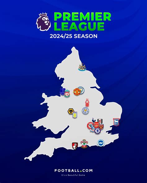 Premier League Map Return Of The Premier League Map Gallery | Esri