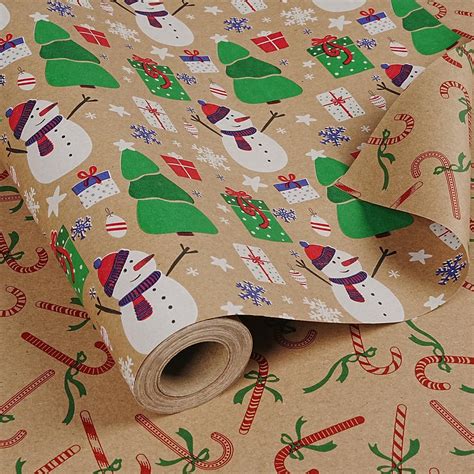 Amazon.com: Reversible Christmas Wrapping Paper Roll, Red and Green ...