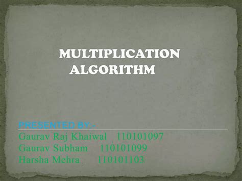 Image result for Multiplication Algorithm Tricks