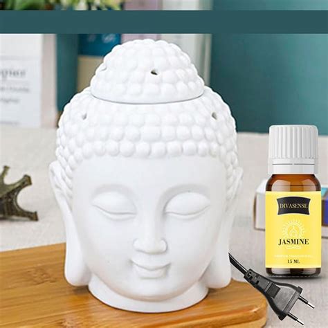 Ceramic Electric Buddha Aroma Diffuser Night Lamp Light with Jasmine ...