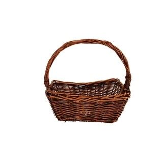 Wald Imports Brown 10.5" Rect. Willow Basket - - 14678415