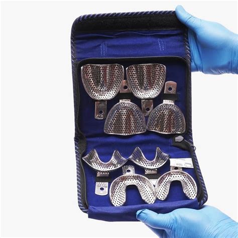 Dental Impression Tray E-Dentulous Perforated Kit Set of 8 : Amazon.in ...