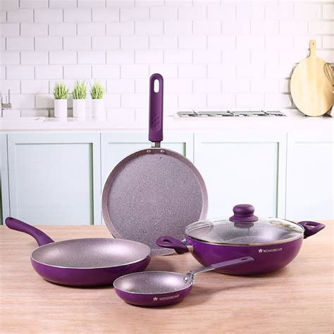 Wonderchef Royal Velvet Purple Set | Elegant Cookware – Wonderchef India