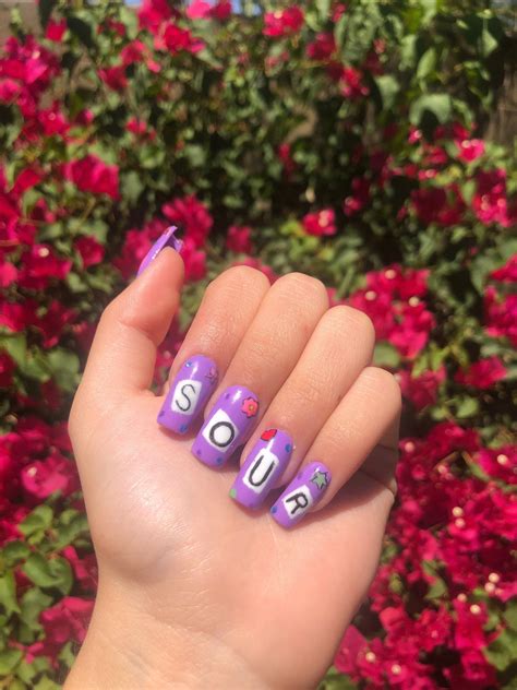 Olivia Rodrigo Sour Press on Nails - Etsy in 2025 | Press on nails ...