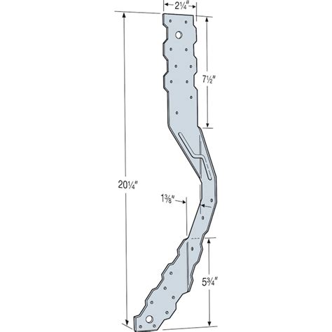 Simpson Strong-Tie 18-in 16 -Gauge ZMAX Steel Roof truss tie Wood to ...