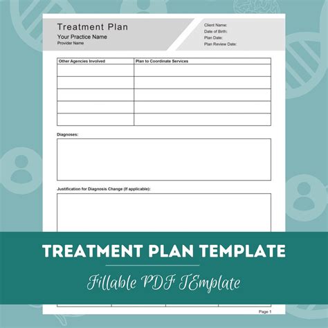 Printable Treatment Plan Template - Templateworksheet.com