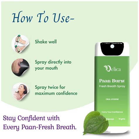 Mouth Freshener Spray for Kiss | Qelica Green Instant Spray for Couple ...