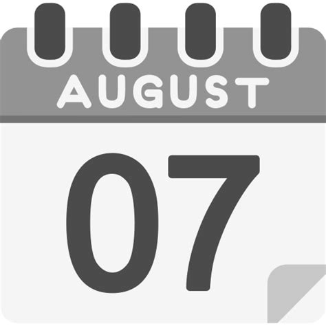 August - Free time and date icons