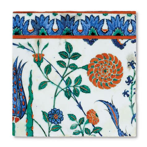 An Iznik pottery tile, Ottoman Turkey, circa 1570 - Alain.R.Truong