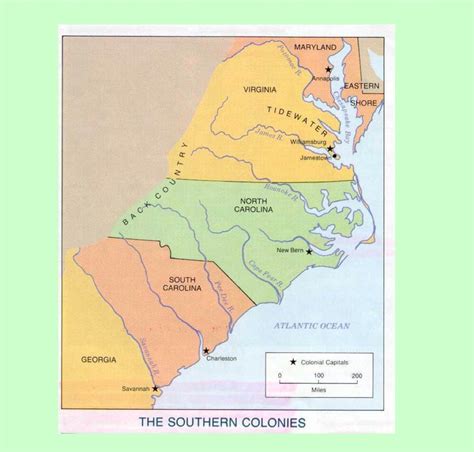 Southern Colonies Geographic
