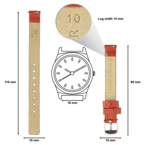 Buy Online 10 mm Red Genuine Leather Strap for Women - nf113102010sq ...