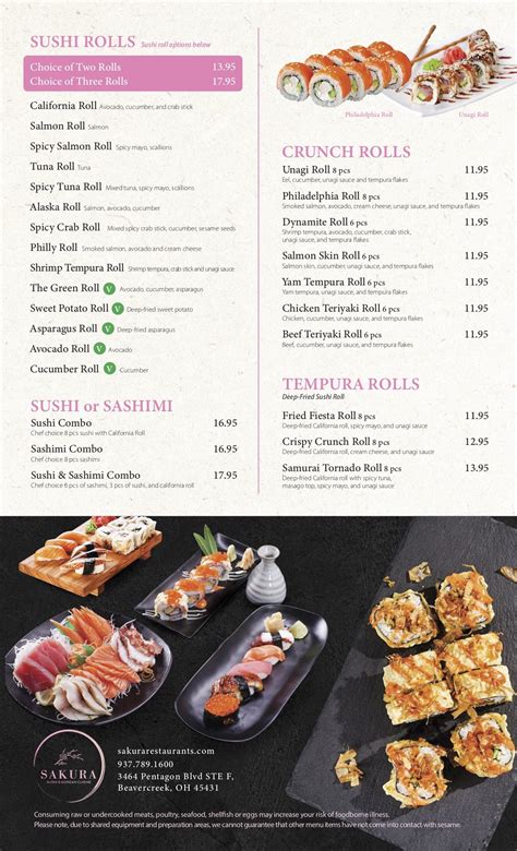 Menu Lunch — Sakura