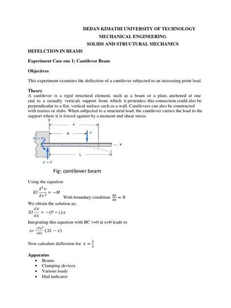 Beam Deflection the Trapezoidal Rule Math Lab 的图像结果