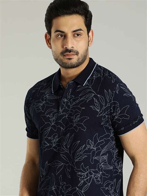 Buy Men Printed Polo T-Shirt Online | Indian Terrain