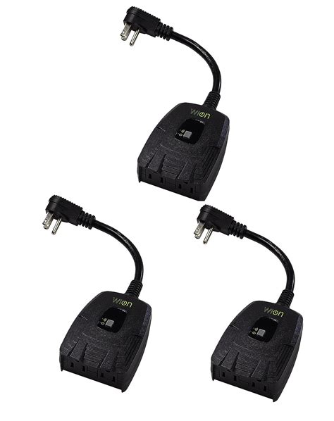 WiOn 50049MP Outdoor Wi-Fi Light Control 2-Outlets, Wireless Switch ...