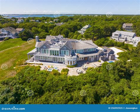 Historic Waterfront House, Cape Cod, MA, USA Stock Image - Image of ...