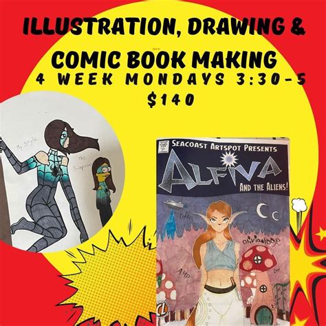 Kids Illustration, Drawing & Comic Book Making 4 week Class $140.00 ...