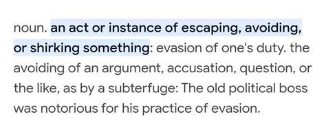 Evasion meaning in english - Brainly.in