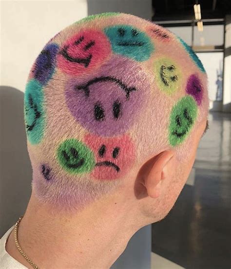 Men Hair Color, Hair Inspo Color, Hair Colour, Shaved Head Designs ...