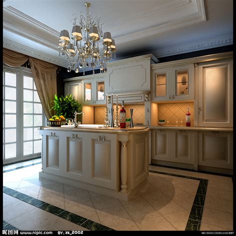 家装美式厨房设计案例 – 设计本装修效果图