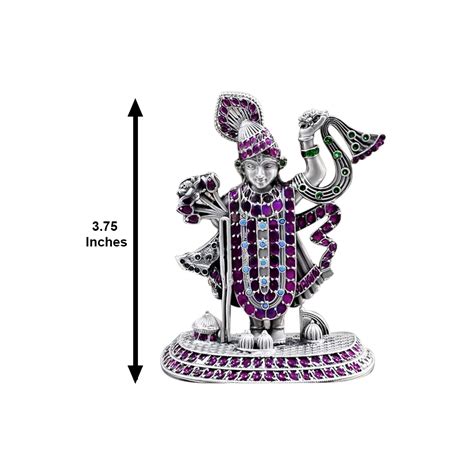 Srinathji Antique 925 Silver Idol for Divine Gift