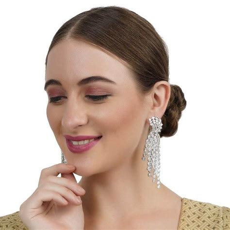 Buy Diamonte Chandelier Earrings | Auraa Trends