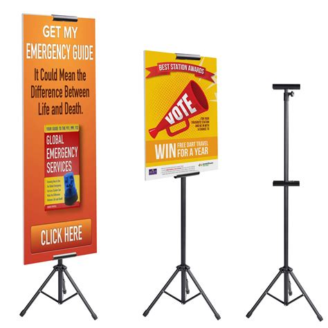 T-SIGN Double-Sided Tripod Poster Stand, Heavy Duty Sign Stand ...