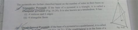 Triangular pyramid name faces,edges and vertices - Brainly.in