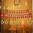 DesiDiya® Warm White Diya/Diwali Light Curtain,String Lights with Pack ...