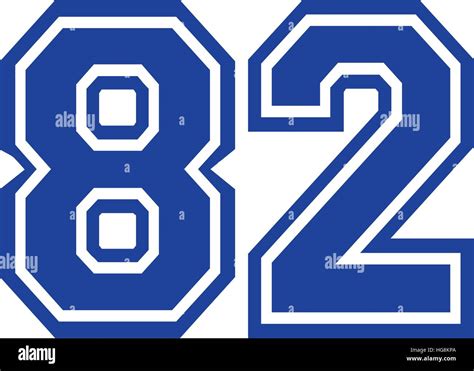 Eighty-two college number 82 Stock Vector Image & Art - Alamy